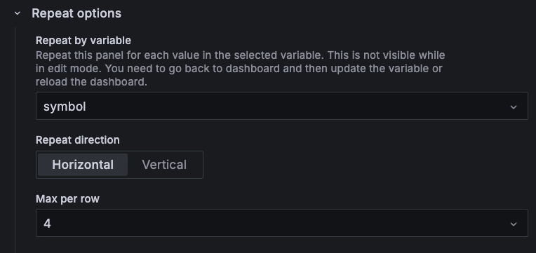 databento grafana repeat options setup